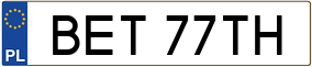 Truck License Plate